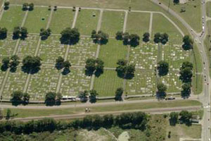Aerial view of the Auburndale Memorial Park Cemetery